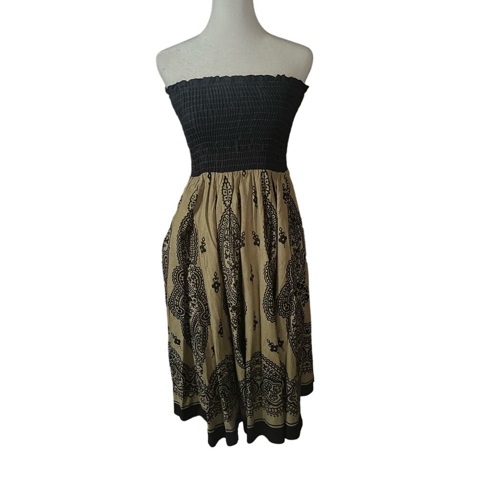 Club Z Collection Strapless Sundress Size Large NWT MSRP $79 Navy & Green